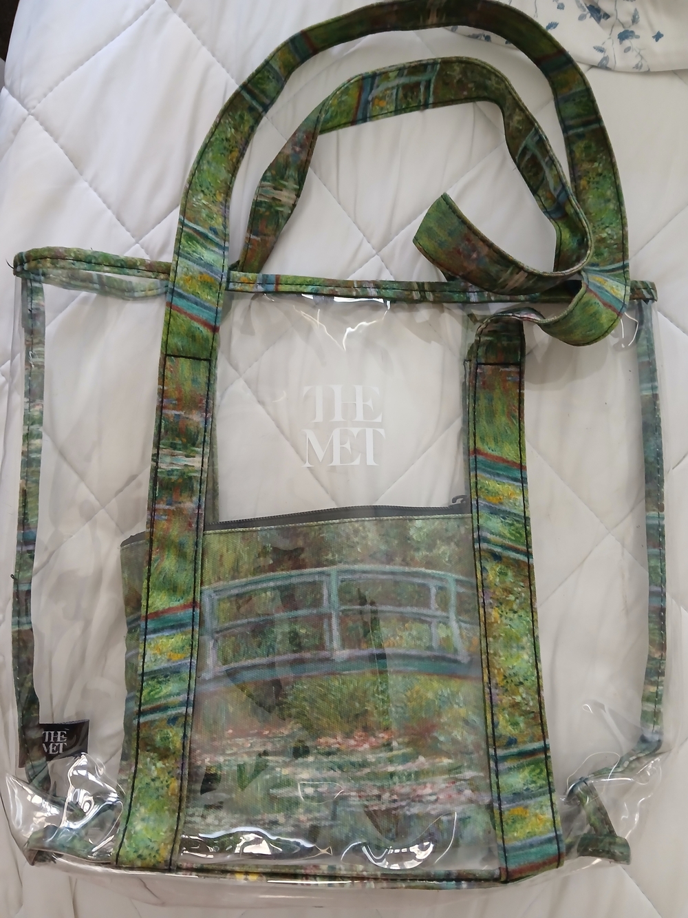 THE MET MUSEUM Clear Tote And Matching Bag Set with Monet Waterlilies Print - Picture 11 of 11
